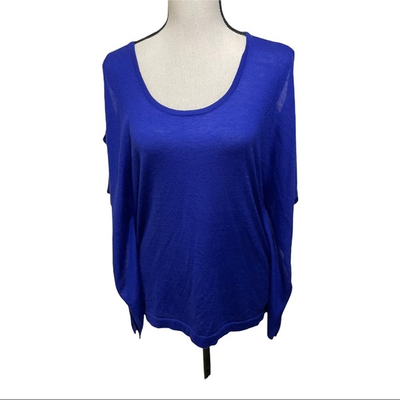 Autum cashmere cold shoulder oversized sweater shirt sleeve size XSmall.… - Picture 1 of 12